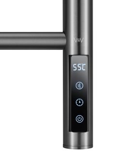 Полотенцесушитель электрический Wonzon & Woghand Bonn WW-AL409-GM 45x90 см тёмный графит